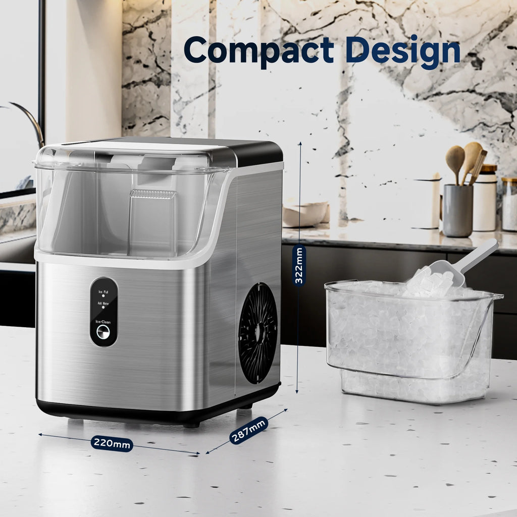 EUHOMY 34.5 lbs Nugget Ice Maker Portable Countertop, Ice Maker Machine with Self Cleaning