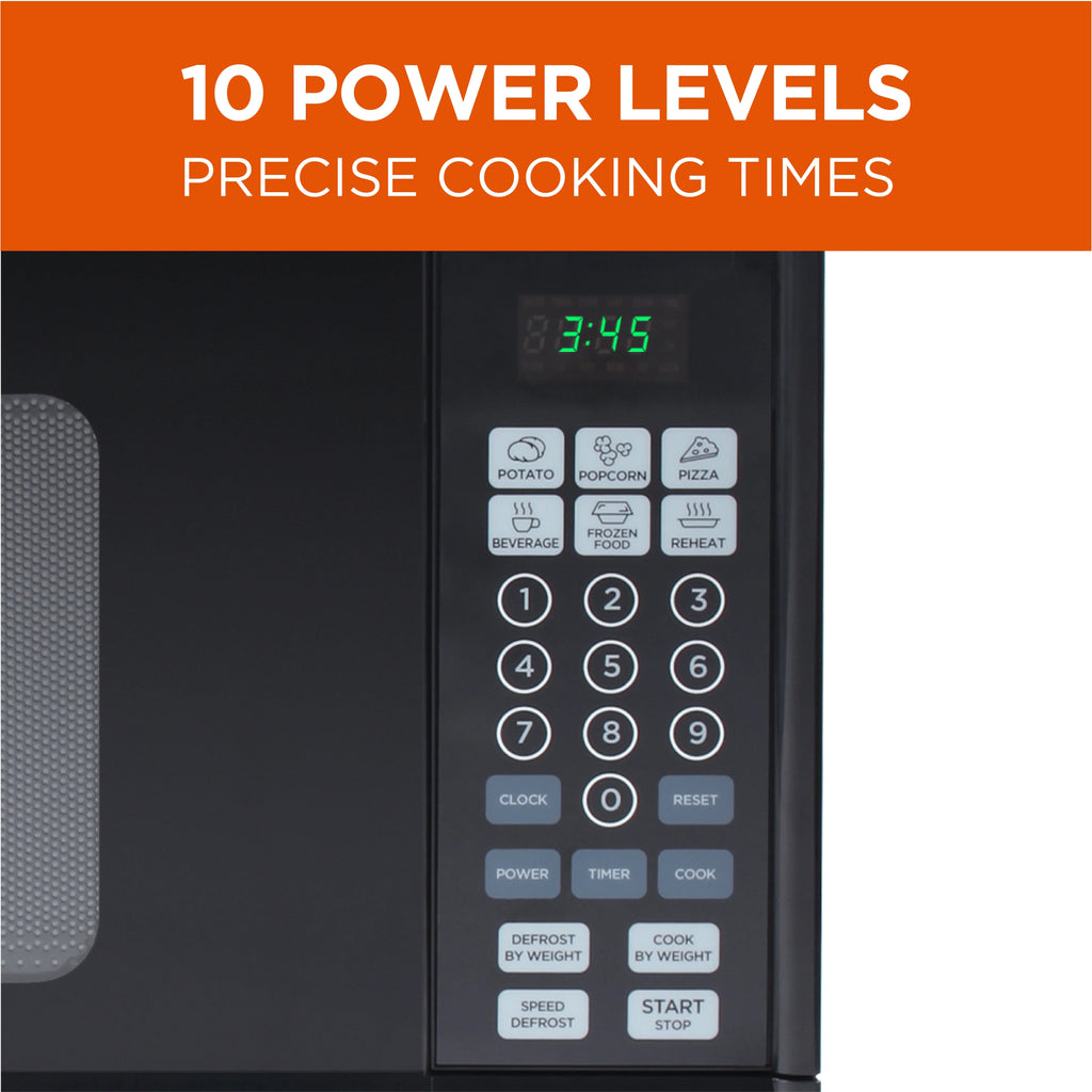 Commercial Chef 0.9 cu ft Counter Top Microwave, Black