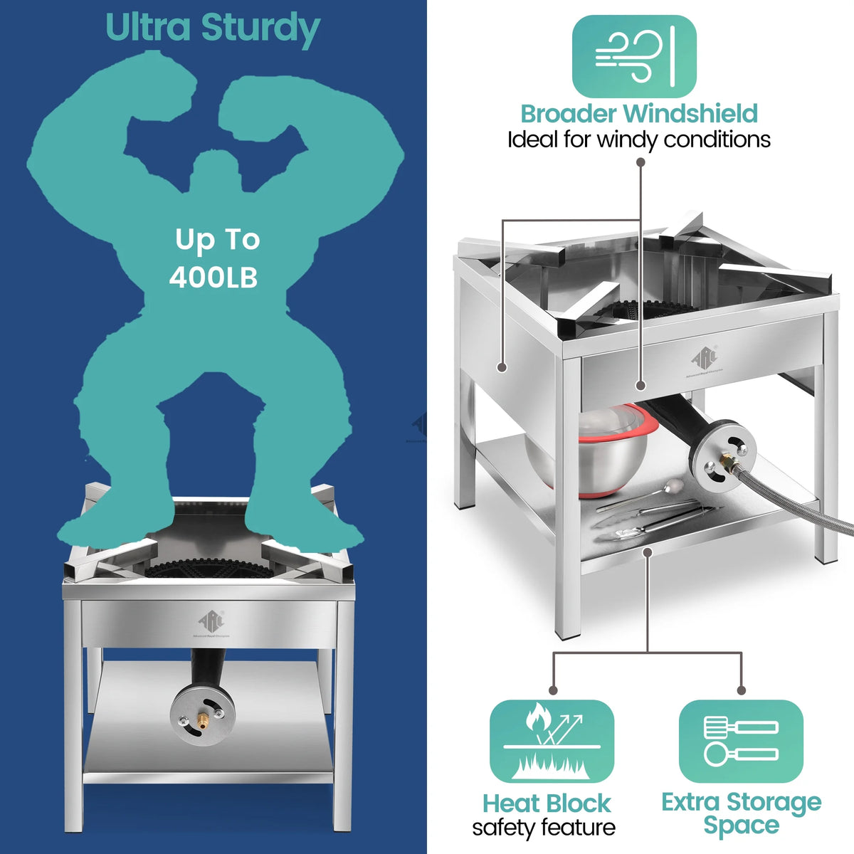 100QT Stainless Steel Seafood Boil Pot with 200,000BTU Propane Burner, w/Basket for Outdoor Deep Fryer, Large Cooking Pot for Turkey Fryer, Crab, Crawfish, Shrimp, Lobster Boiling Stock Pot