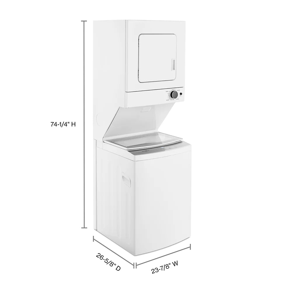 WHIRLPOOL WET4124HW combination washer electric dryer