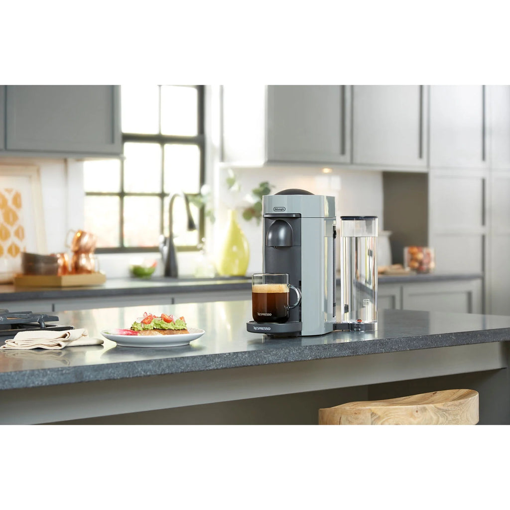 Nespresso New Vertuo Plus Deluxe Coffee and Espresso Machine by De'Longhi, Black, Single-Serve Brewers