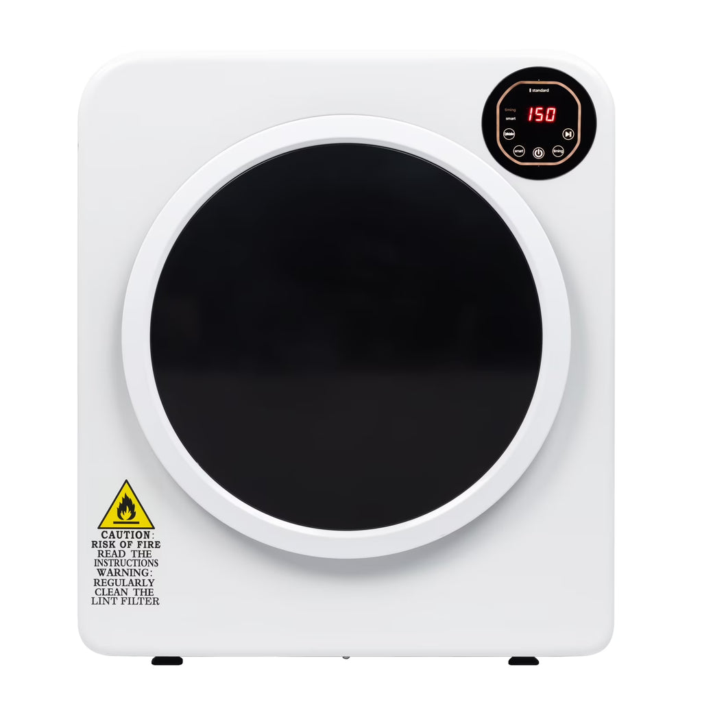 Ktaxon 3.5 cu. ft. Portable Electric Compact Stainless Steel Dryer, White