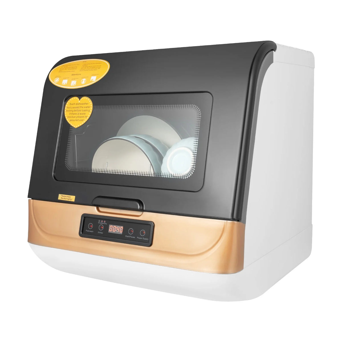 800W Compact Countertop Dishwasher Portable Mini Dish Washer 4 Washing Programs 110V 17.72*15.75*17.6in for Home Use, Business