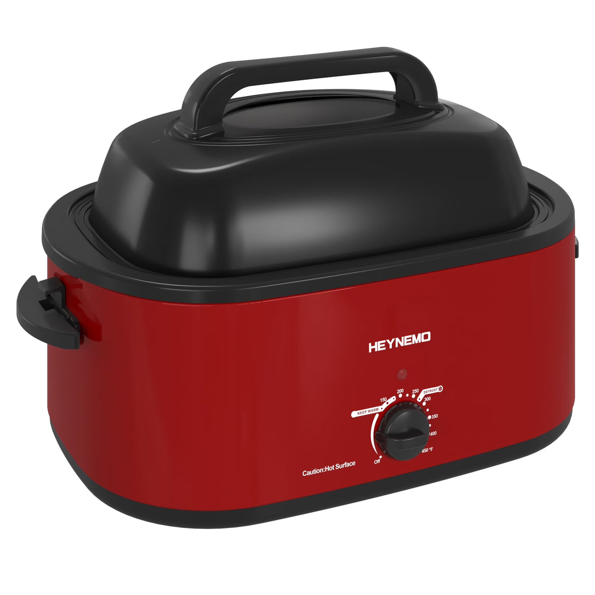 Superjoe 26QT Electric Roaster Oven, Stainless Steel, Self-Basting Lid Removable Insert Pot, Black