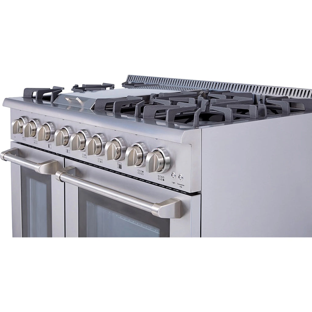 Thor Kitchen 48 Inch 6 Burner Gas Range Double Oven, Stainless Steel