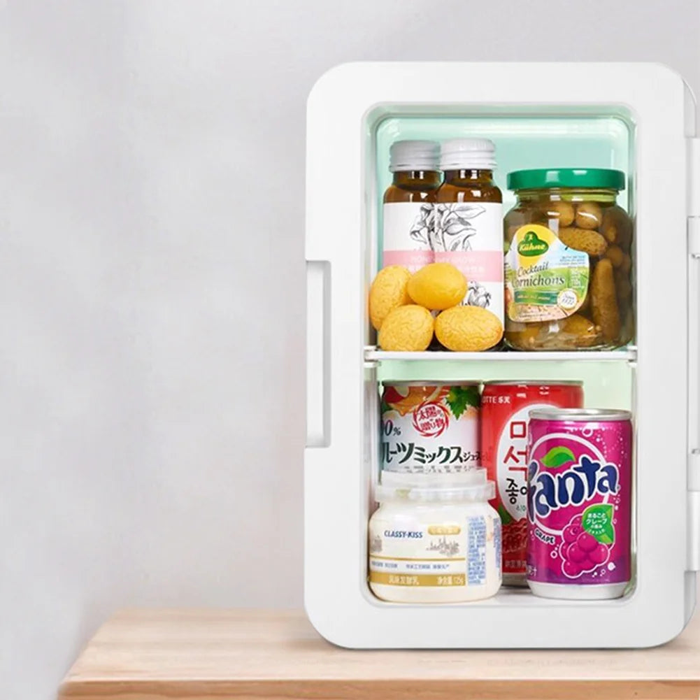 Neofun Portable refrigerators, 4L Mini Fridge 6 Can Portable Cooler & Warmer Compact Refrigerators for Food, Drinks, SkinCare, Office Desk