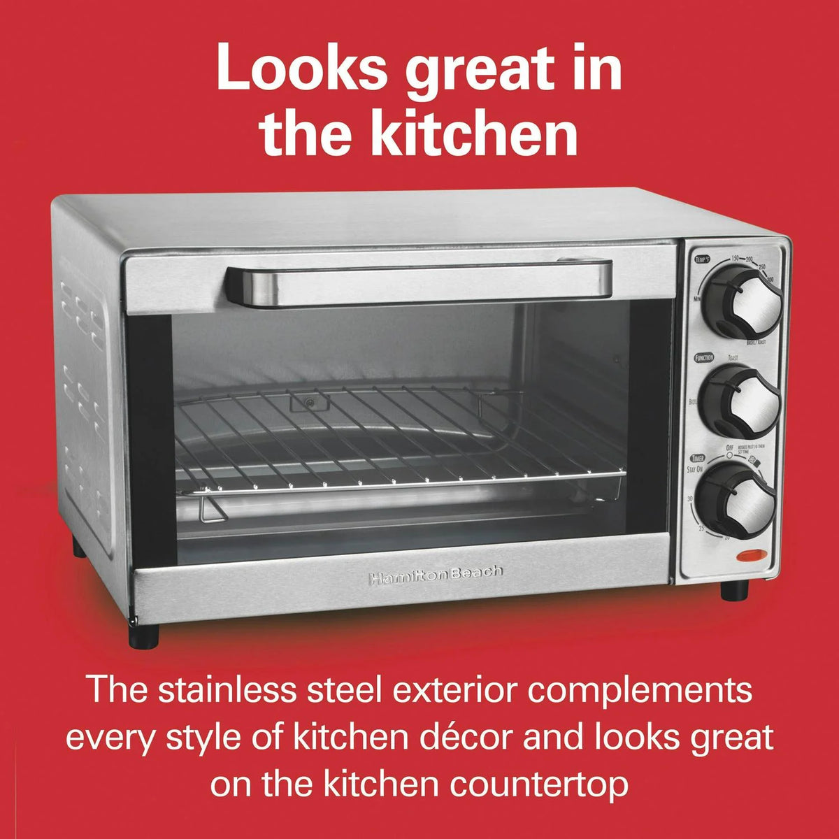 Hamilton Beach 4 Slice Stainless Steel Toaster Oven