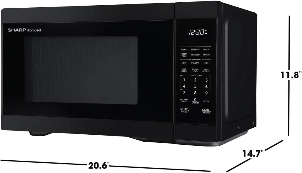 Countertop Microwave, 1000W, 1.1 cu ft, BLACK