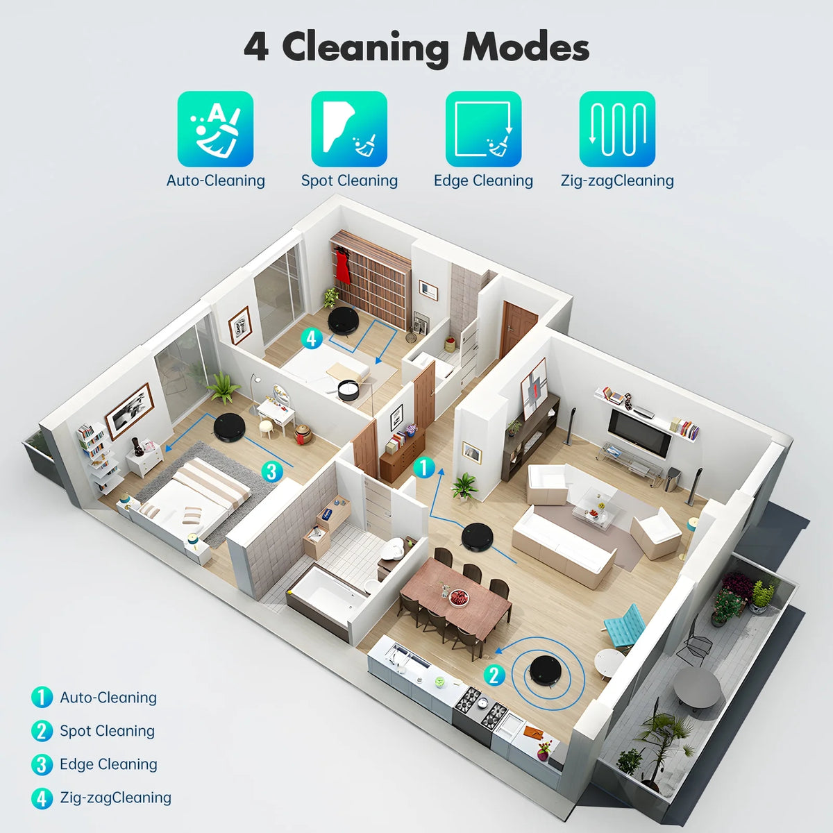 OMESER Robot Vacuum and Mop Combo, 2 in 1 Robot Vacuum Cleaner with Alexa/WiFi/App Connection
