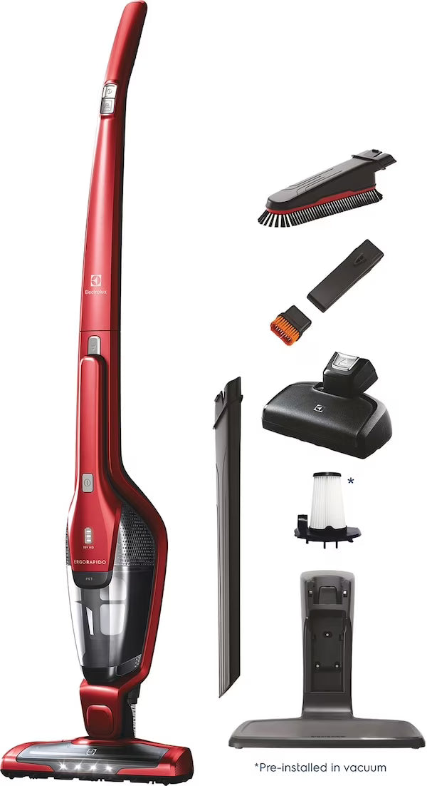 Electrolux Ergorapido Pet Cordless 2-in-1 Vacuum for Pet Hair Removal