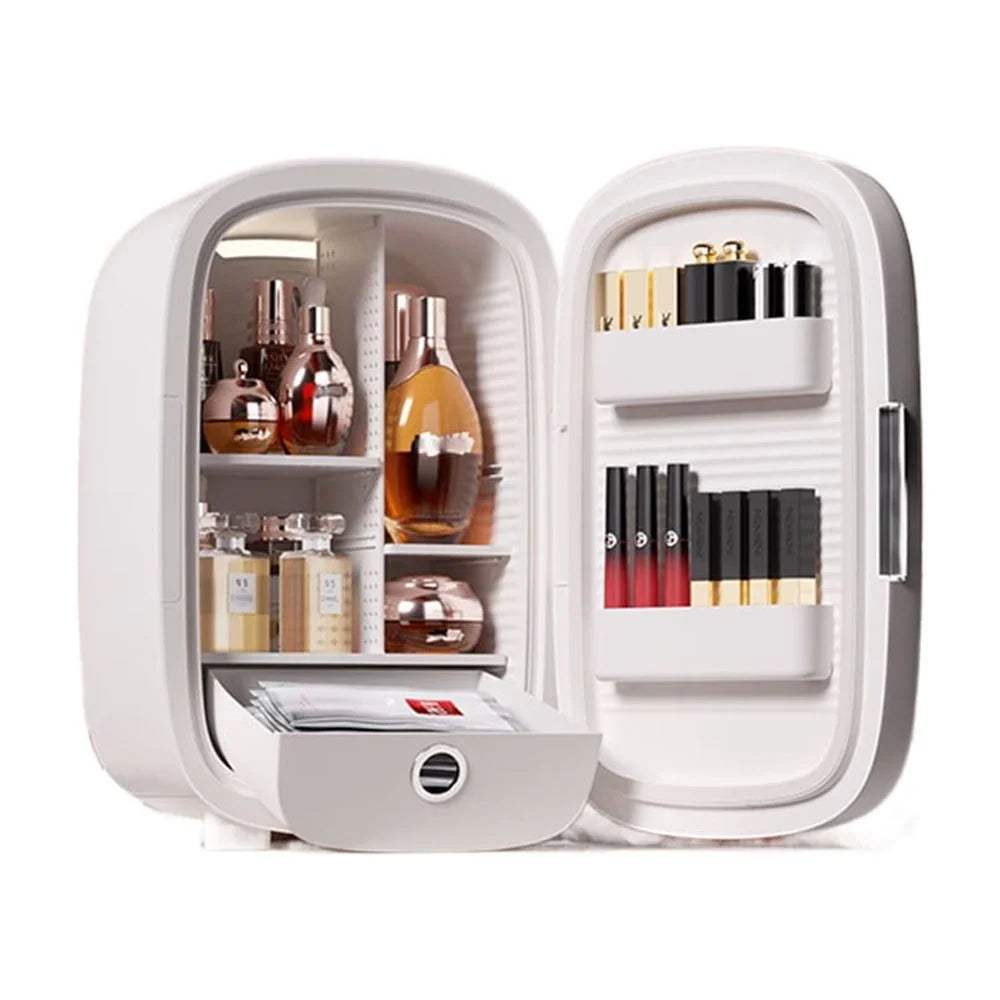 Dorrun Cosmetic refrigerators, Mini Fridge, 4 Liter/6 Cans Small Refrigerator, Portable Cooler and Warmer