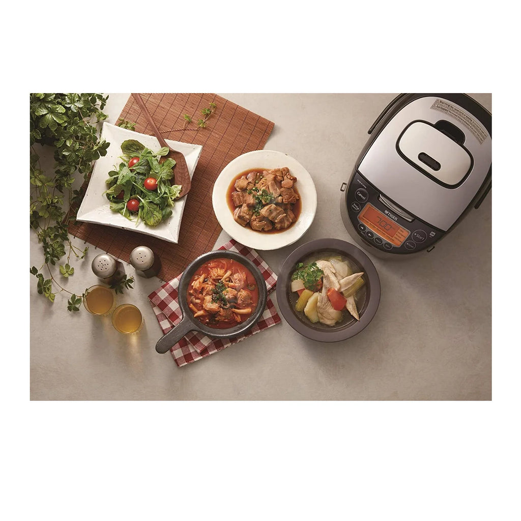 Tiger JKT-D18U 10-Cup Induction Heating Rice Cooker with Washing Bowl, Spoon and Measuring Spoons
