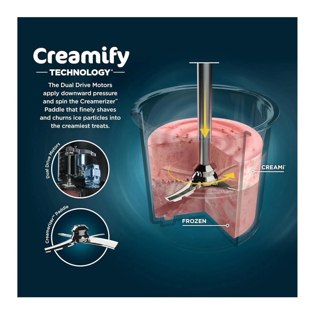 Restored Ninja NC301 CREAMi Ice Cream Maker, for Gelato, Mix-ins, Milkshakes, Sorbet, Smoothie Bowls & More - Purple (Refurbished)