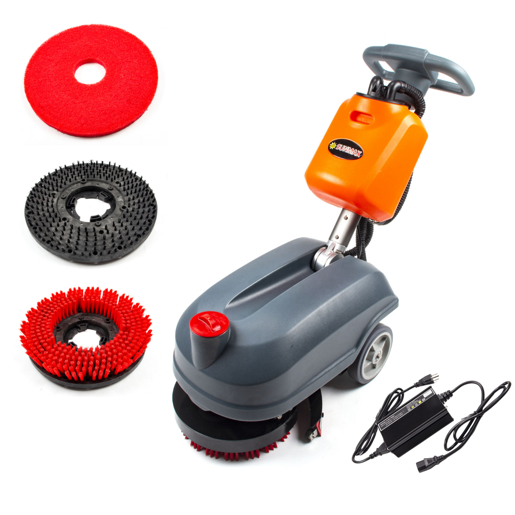 RT15 Battery Powered Floor Scrubber, 14" Cleaning Path, 19377 Sqft/h Efficiency, Compact Design
