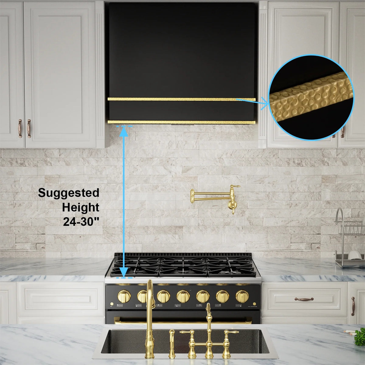 Akicon Range Hood 36 Inch, Ultra Quite Stainless Steel Kitchen Hood, Wall Mount Square Vent Hood with LED Light and Dishwasher-Safe Filters, Hood Vents for Kitchen, 3 Speeds, 600 CFM (AK-HS36HB-SWG)
