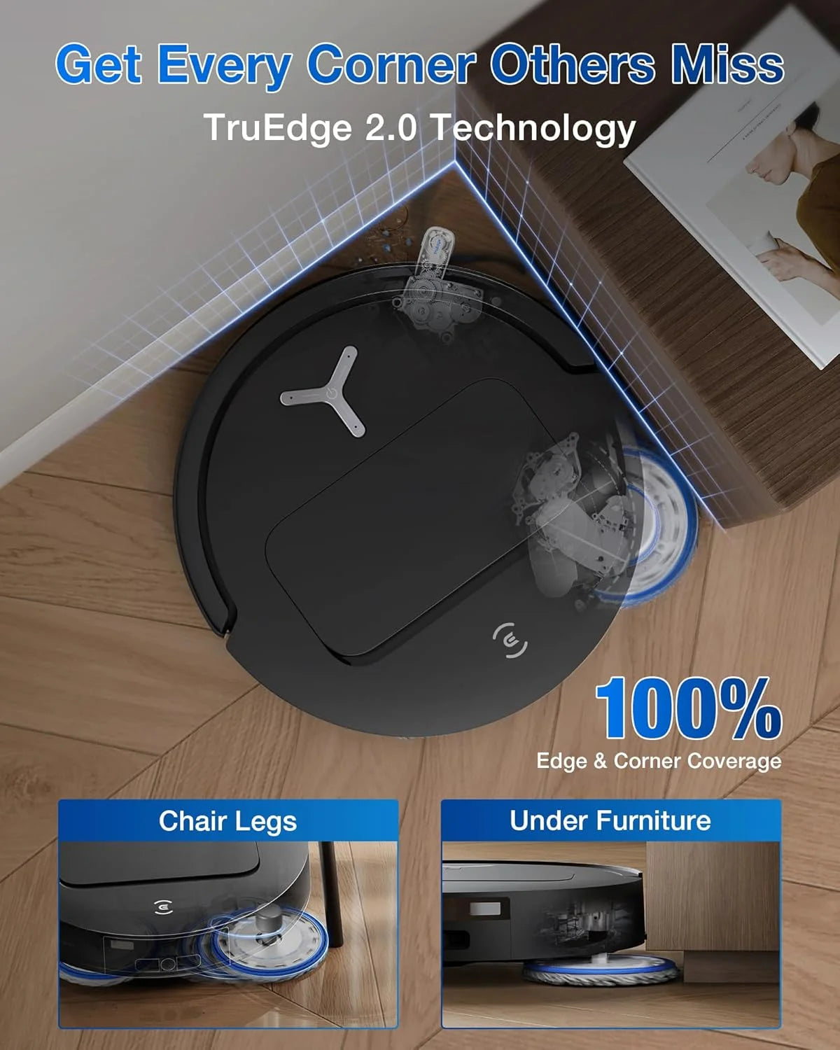 ECOVACS DEEBOT T50 PRO Omni Robot Vacuum and Mop, 3.19�� Ultra-Slim, 15,000Pa Suction