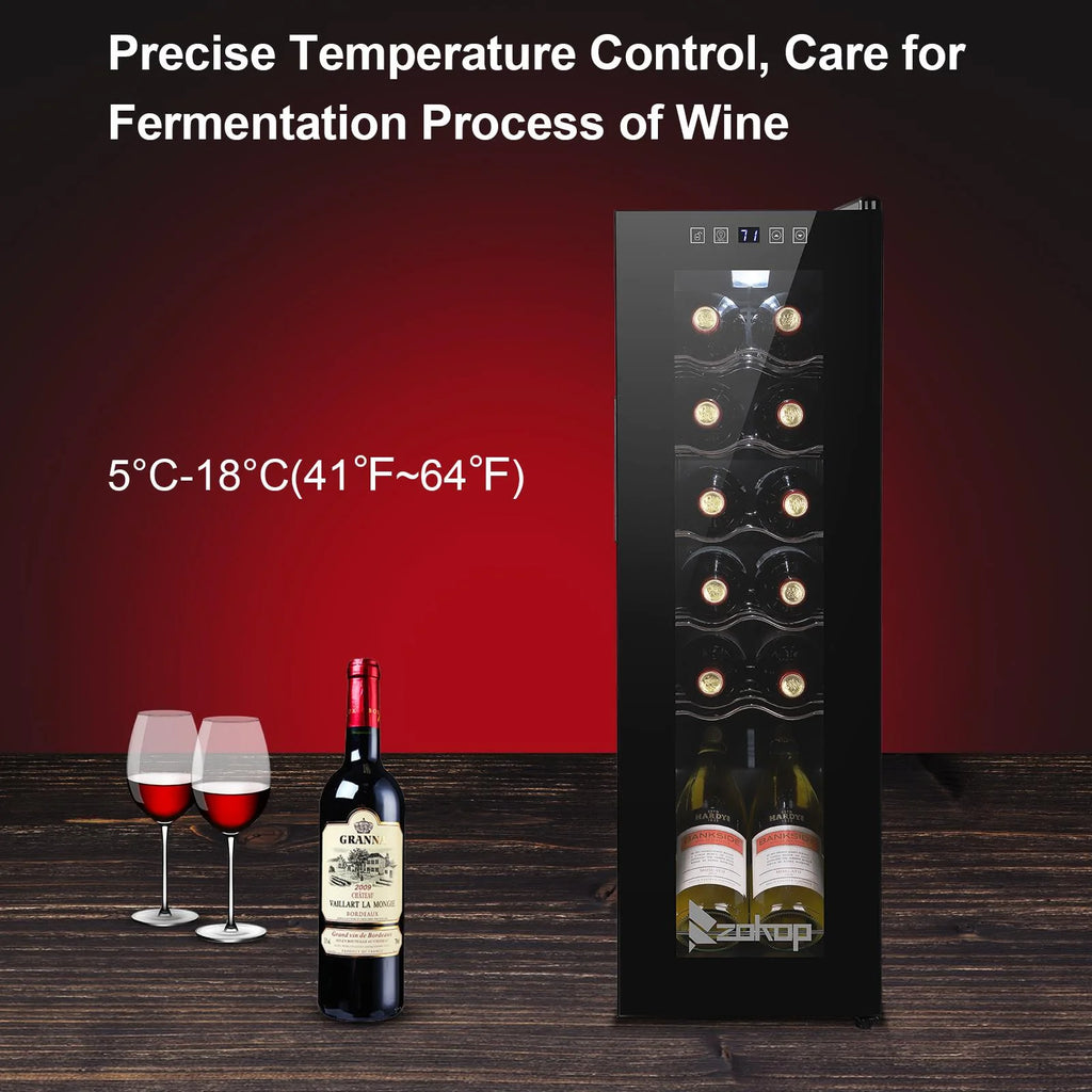 Ktaxon 18 Bottle Compressor Wine Cooler Freestanding Wine Fridge, Fast Cooling, Low Noise