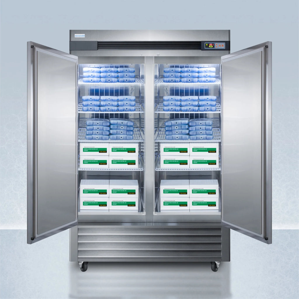 Pharma-Lab frost-free 49 cu.ft.2-door all-freezer in stainless steel
