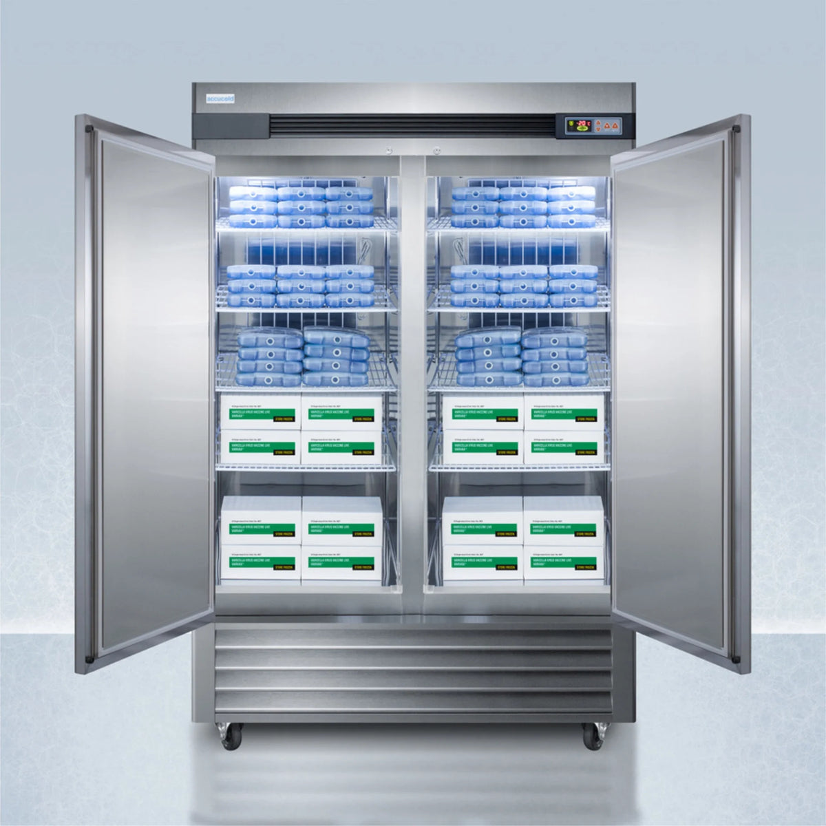 Pharma-Lab frost-free 49 cu.ft.2-door all-freezer in stainless steel