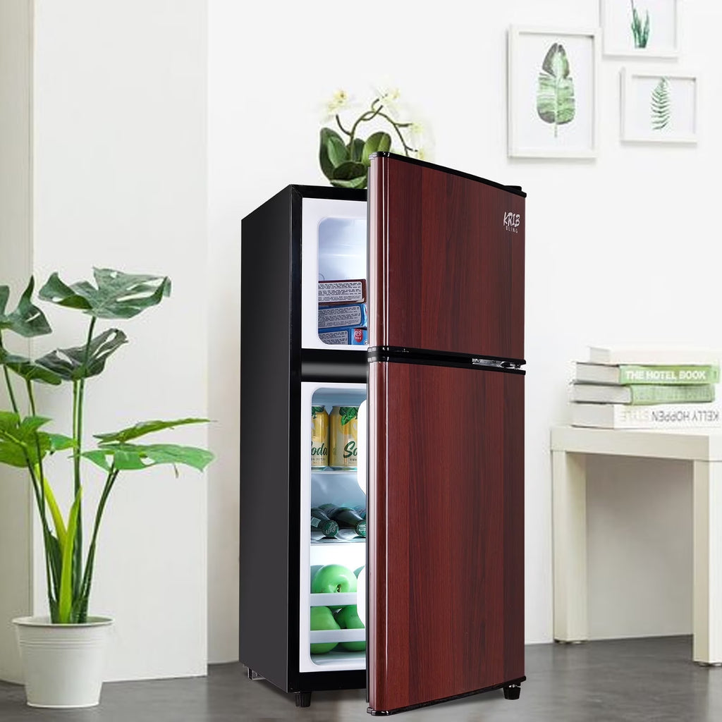 GGTB Retro Compact Two Door Refrigerator, Black, 3.0 Cu ft