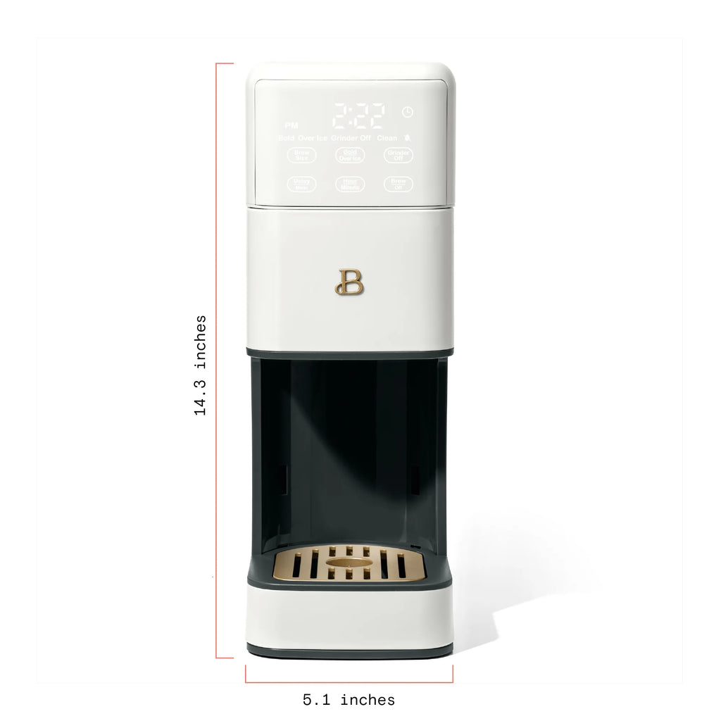 Beautiful Perfect Grind�?Programmable Single Serve Coffee Maker, White Icing by Drew Barrymore