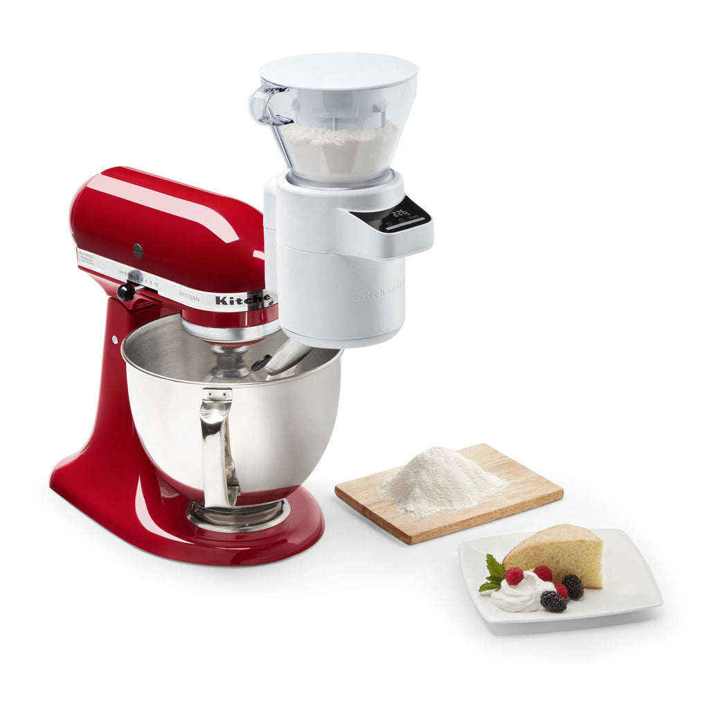 KitchenAid Sifter with Scale Attachment, White, KSMSFTA