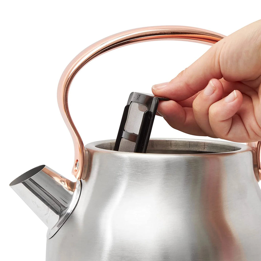 Haden Heritage 1.7 Liter Electric Kettle with 2 Slice Bread Toaster, White