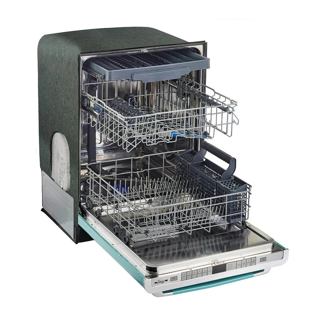 Unique Appliances Classic Retro 24" Built-in Dishwasher with Stainless Steel Tub and LED Lighting