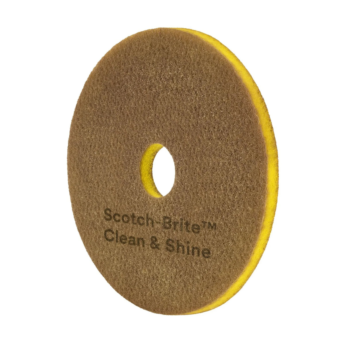 Scotch-Brite? Clean & Shine Floor Pads, 13", Yellow/Gold, Case Of 5