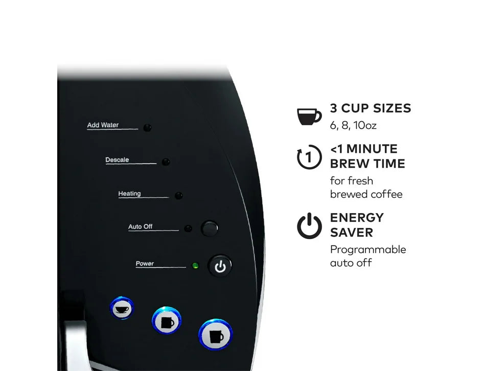 Restored Keurig K-Classic Single Serve K-Cup Pod Coffee Maker, Black (Refurbished)