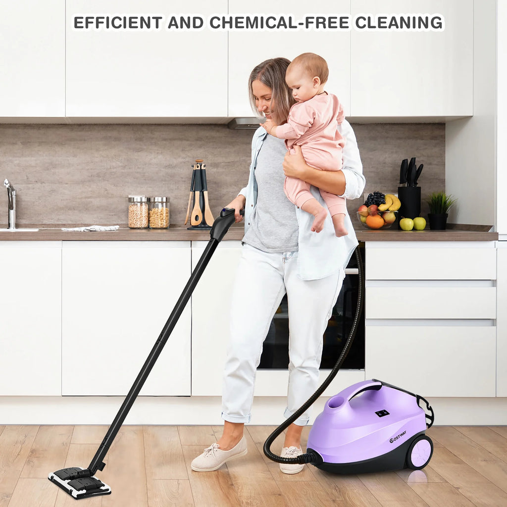 Costway 2000W Heavy Duty Steam Cleaner Mop Multi-Purpose W/19 Accessories Blue
