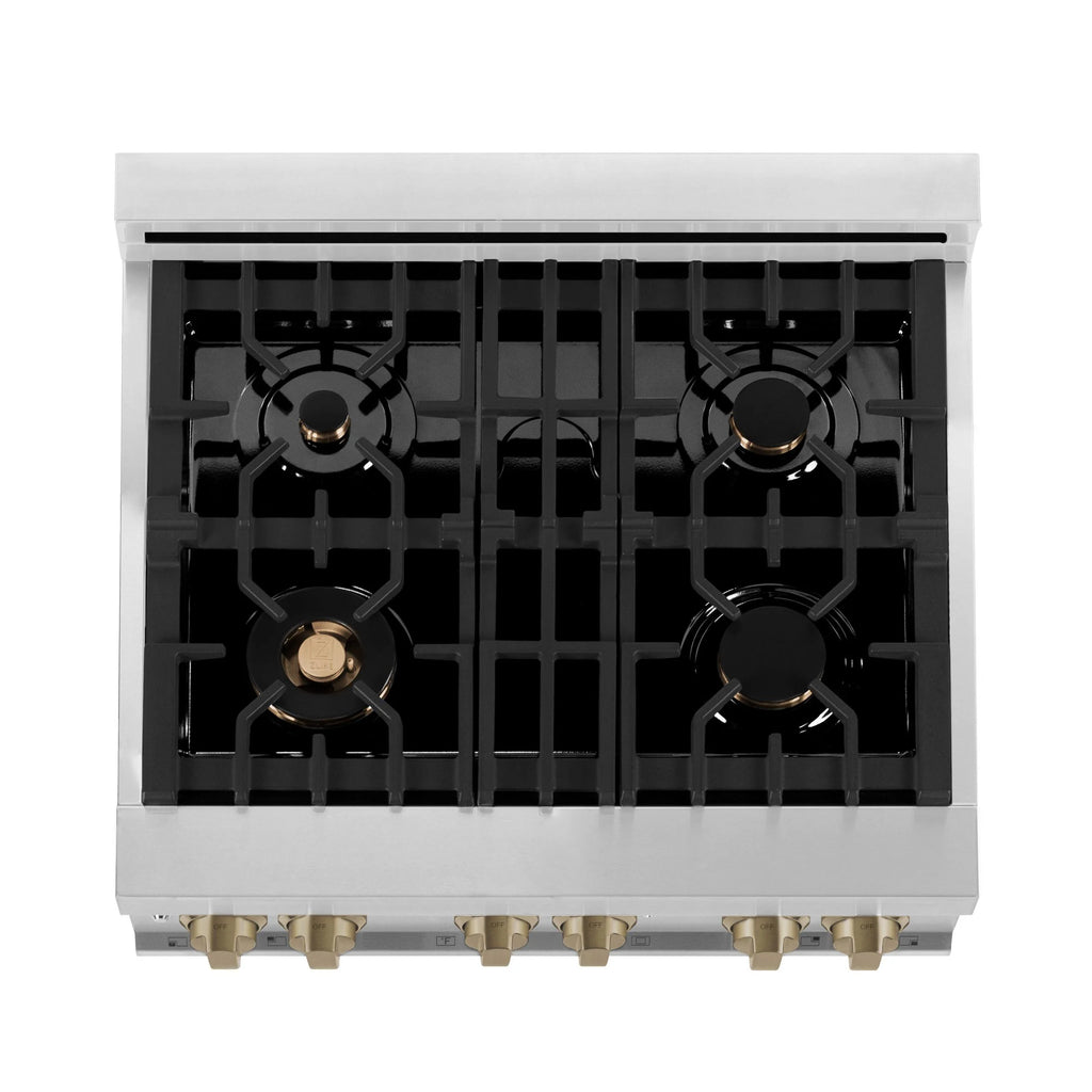 ZLINE KITCHEN AND BATH RAZ30CB professional gas range