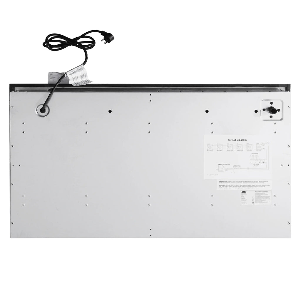 Gas Cooktop with 6 Sealed Italian Made Burners in Stainless Steel