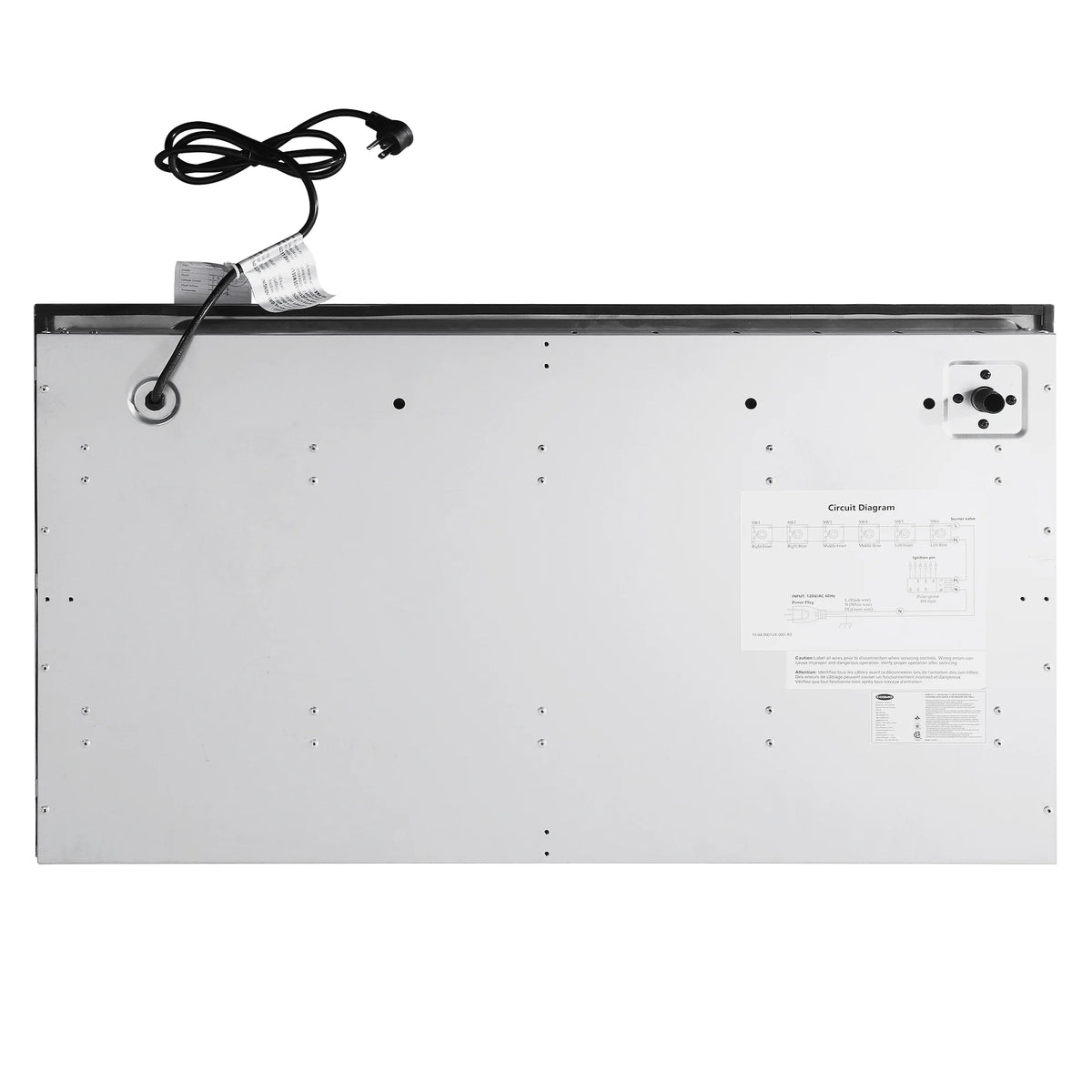 Gas Cooktop with 6 Sealed Italian Made Burners in Stainless Steel