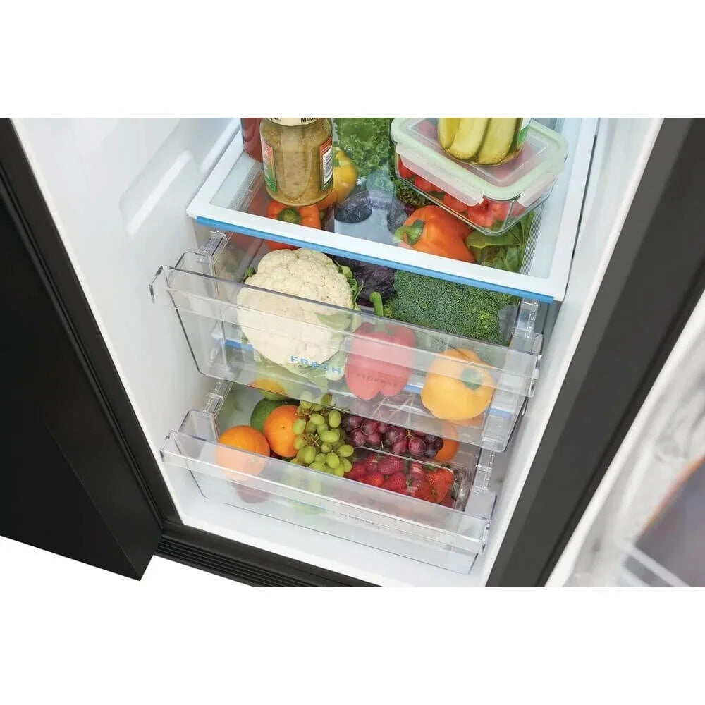 Frigidaire FRSS2623AB 256 Cu Ft 2 Doors Automatic Defrost Side-by-Side Refrigerator Black