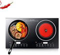 FETCOI, Portable Double Induction Cooktop Portable Electric  Cooker Cooktop Countertop Digital Electric Countertop