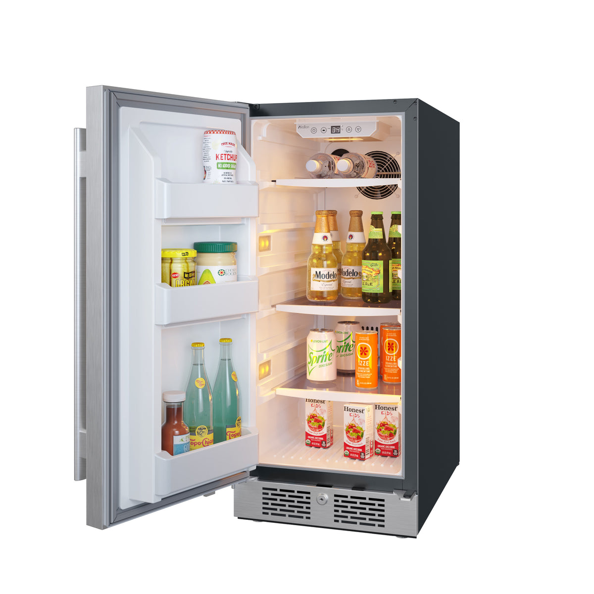 Avallon Afr152lh 15" Wide 3.3 Cu. Ft. Compact Refrigerator - Stainless Steel