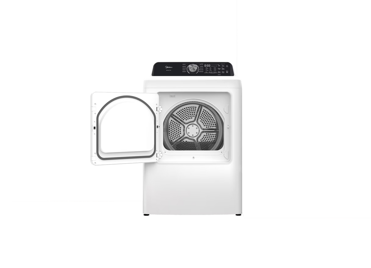 MIDEA 7.0 Cu Ft Sensor Dry Electric Smart Dryer, White
