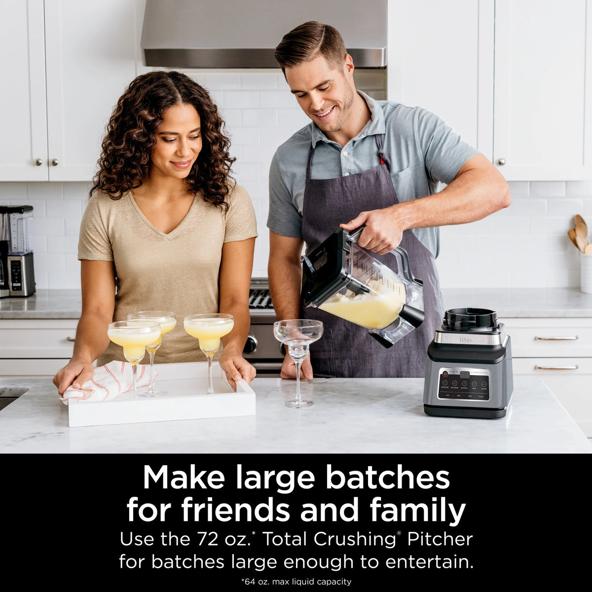Ninja Professional Plus Kitchen System, 1400 Watts, 5 Presets for Smoothies, Chopping, Dough with Auto IQ, 72-oz.* Blender Pitcher, 64-oz. Processor Bowl, 24-oz. To-Go Cups, Black, BN800