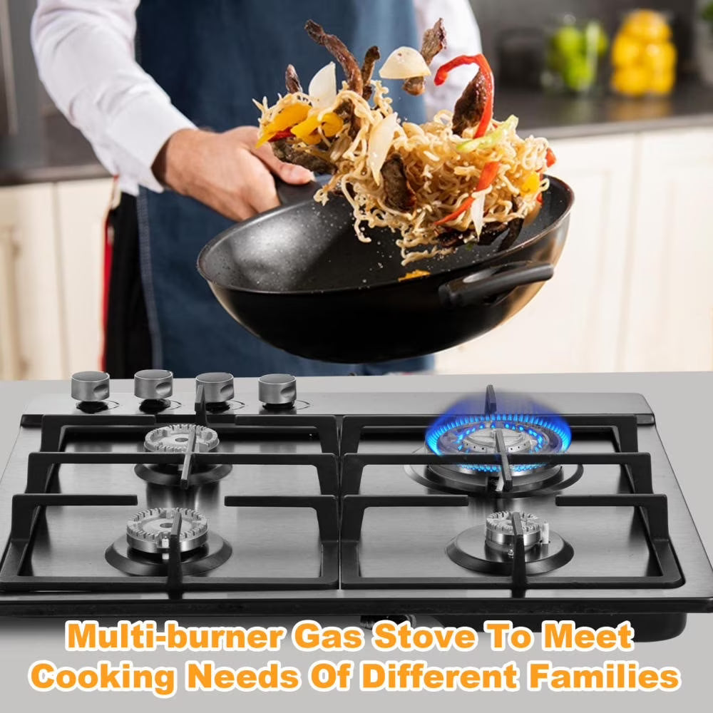 Tohu Stainless Steel Stove 3.3kW 5-Burner Closed Chassis Propane Cooktop for Outdoor/Indoor Cooking