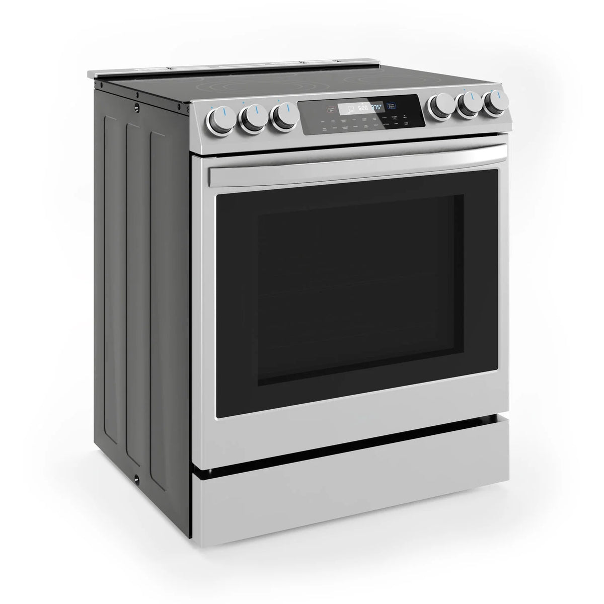 Midea 30-In Slide-In Electric Range with Wi-Fi Connectivity and Fan Convection, Stainless Steel,  MES30S2AST