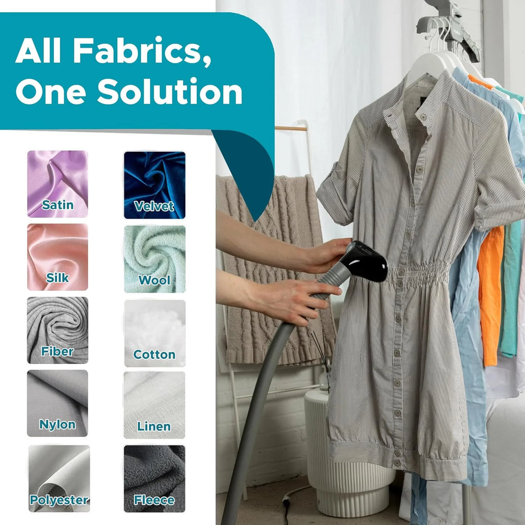 Steam & Go The Rival Clothing Steamer Foldable Standing Steamer for Clothes, Black