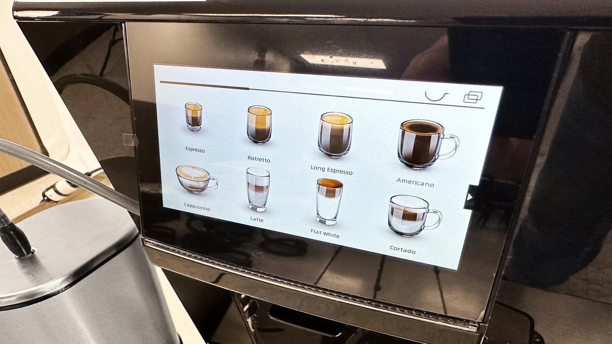 Commercial 20-Cup Black Fully Automatic Espresso Coffee Machine 750g beans container