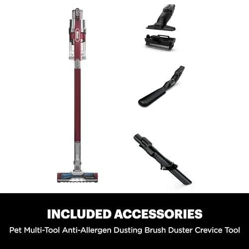 Shark Anti-Allergen Cordless Stick Vacuum with Self-Cleaning Brushroll, PowerFins, Removable Handheld Tools, 40 min runtime, Red, .34-Quart