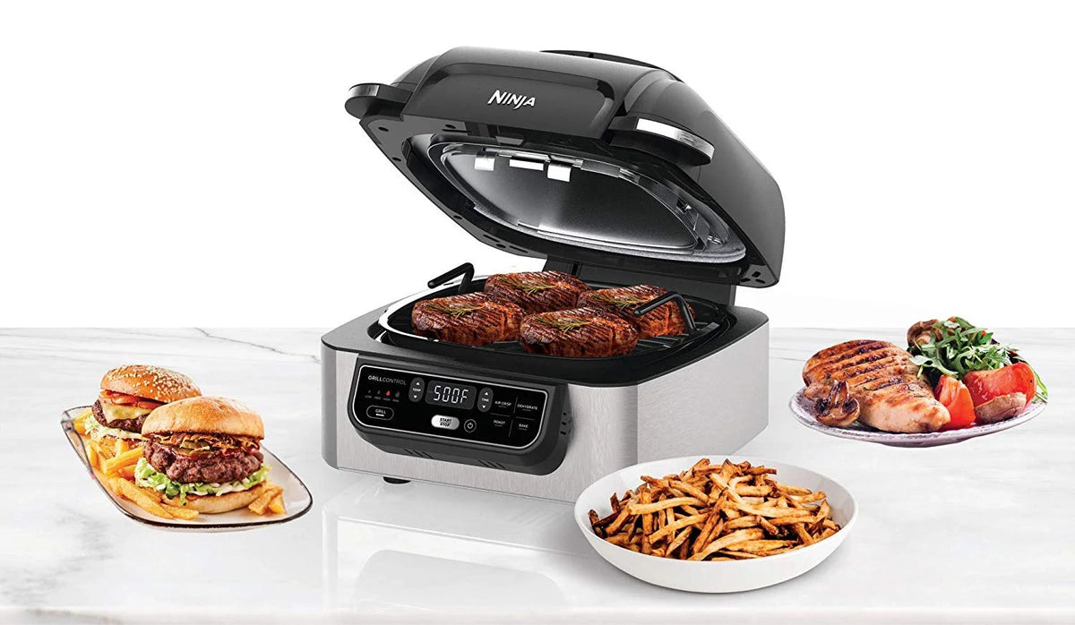 Ninja AG301 Foodi 5-in-1 Indoor Grill with 4-Quart Air Fryer