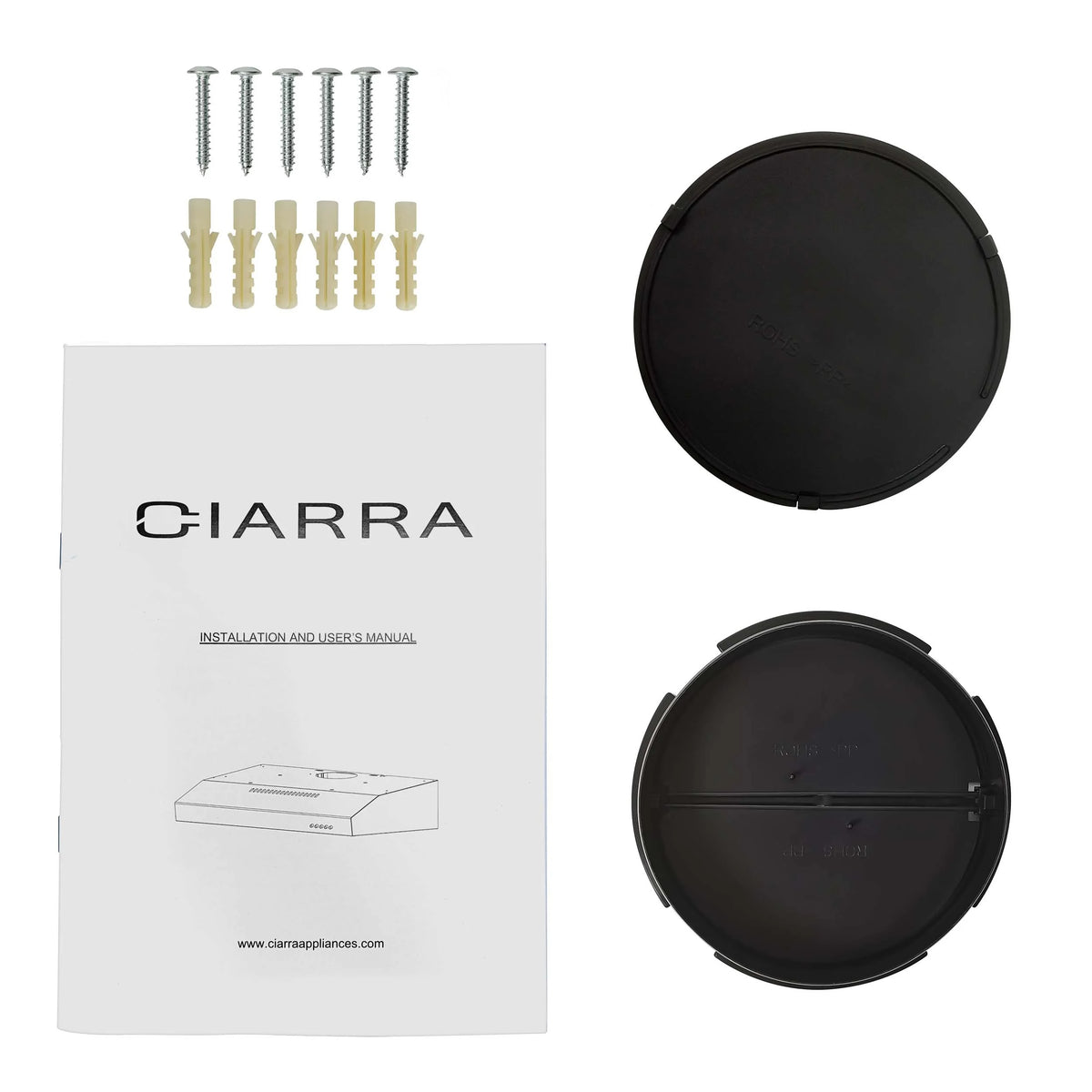 CIARRA Range Hood 30 inch Under Cabinet Ductless Ducted Convertible Slim Stove Vent Hood CAS90575