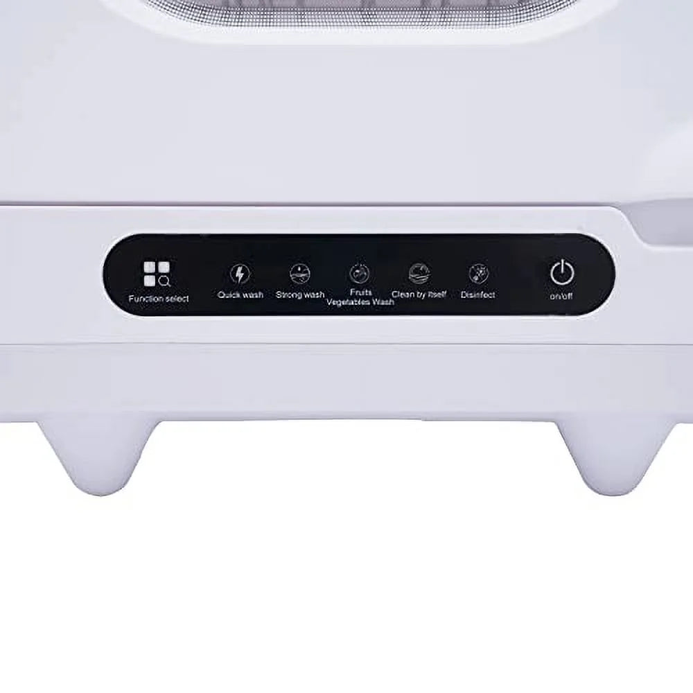 White Desktop Dishwasher, 1200W Compact Automatic Dishwasher, 5 Washing Programs Display 360�� Spray Arm, 72 �� C Hot Water Rotary Cleaning, Suitable for Apartment/Office/Kitchen/RV