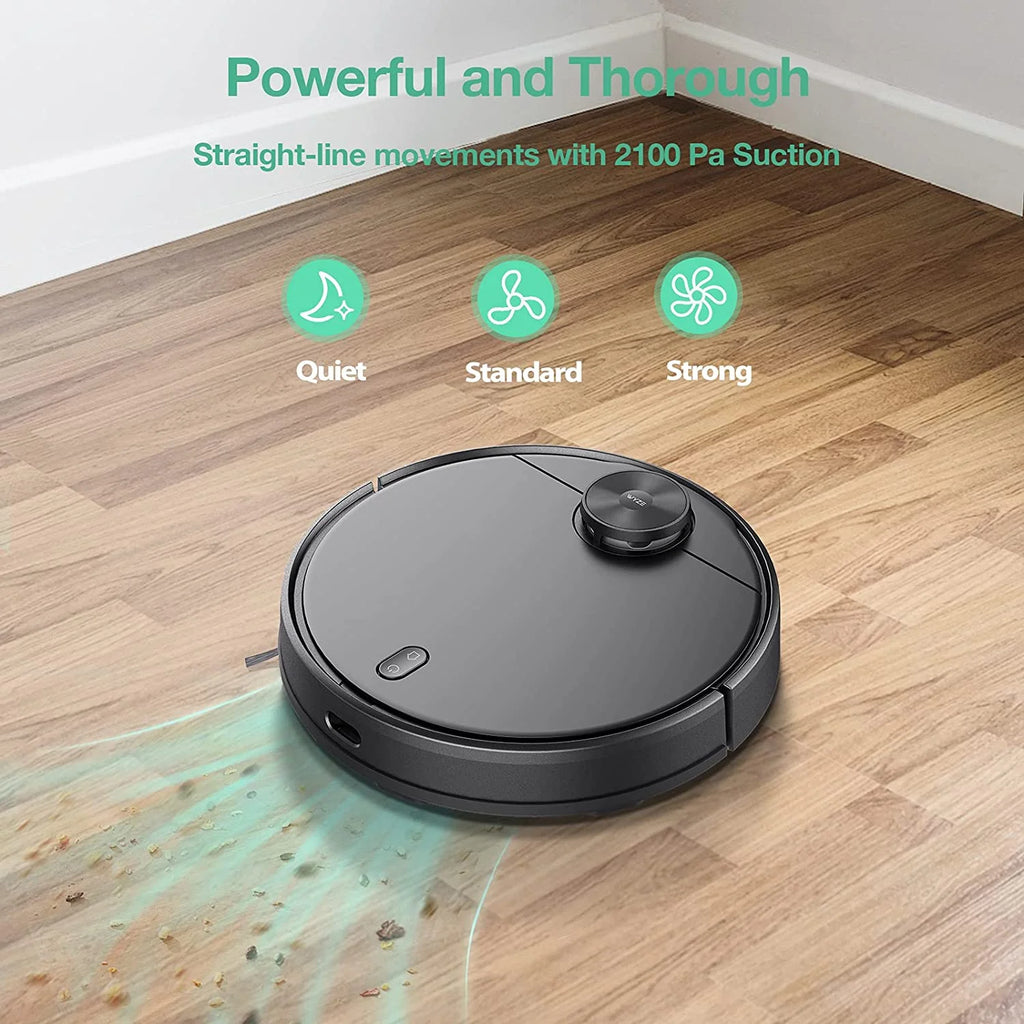 Wyze Wi-Fi Connected Robotic Vacuum with LiDAR Room Mapping, Ideal for Pet Hair, Hard Floors and Carpets