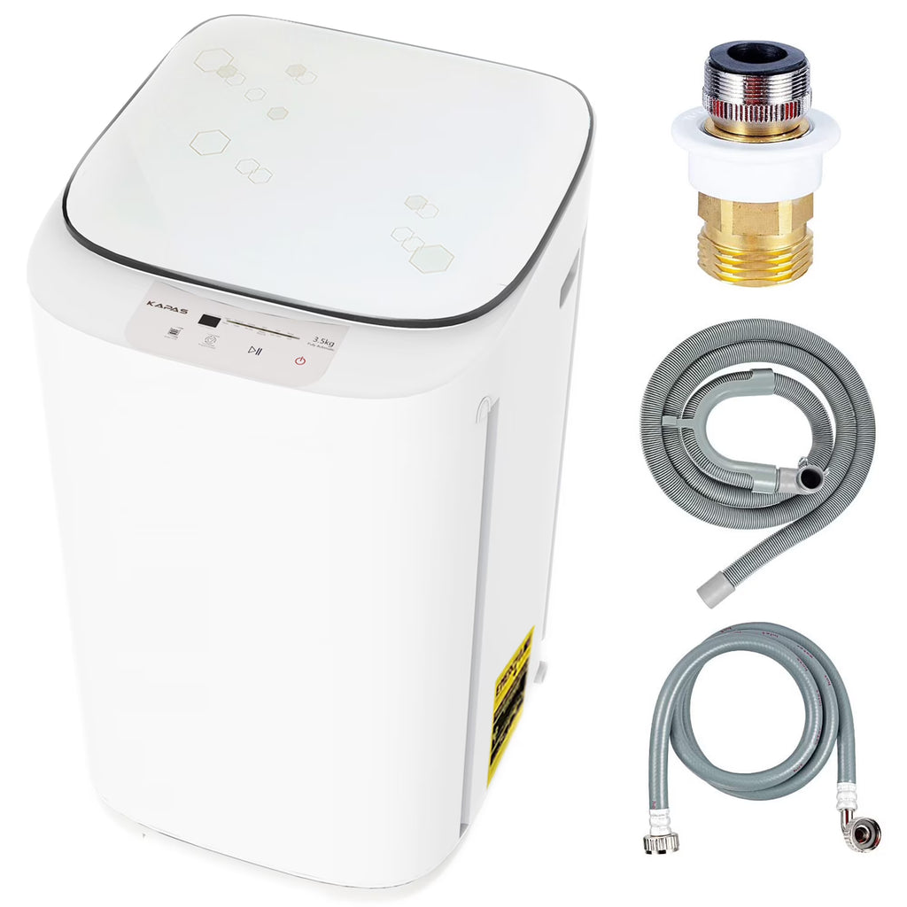 KAPAS KPS35-735H2 8 lbs Top Load Washing Machine with Built-in Pump and Long Drain Hose