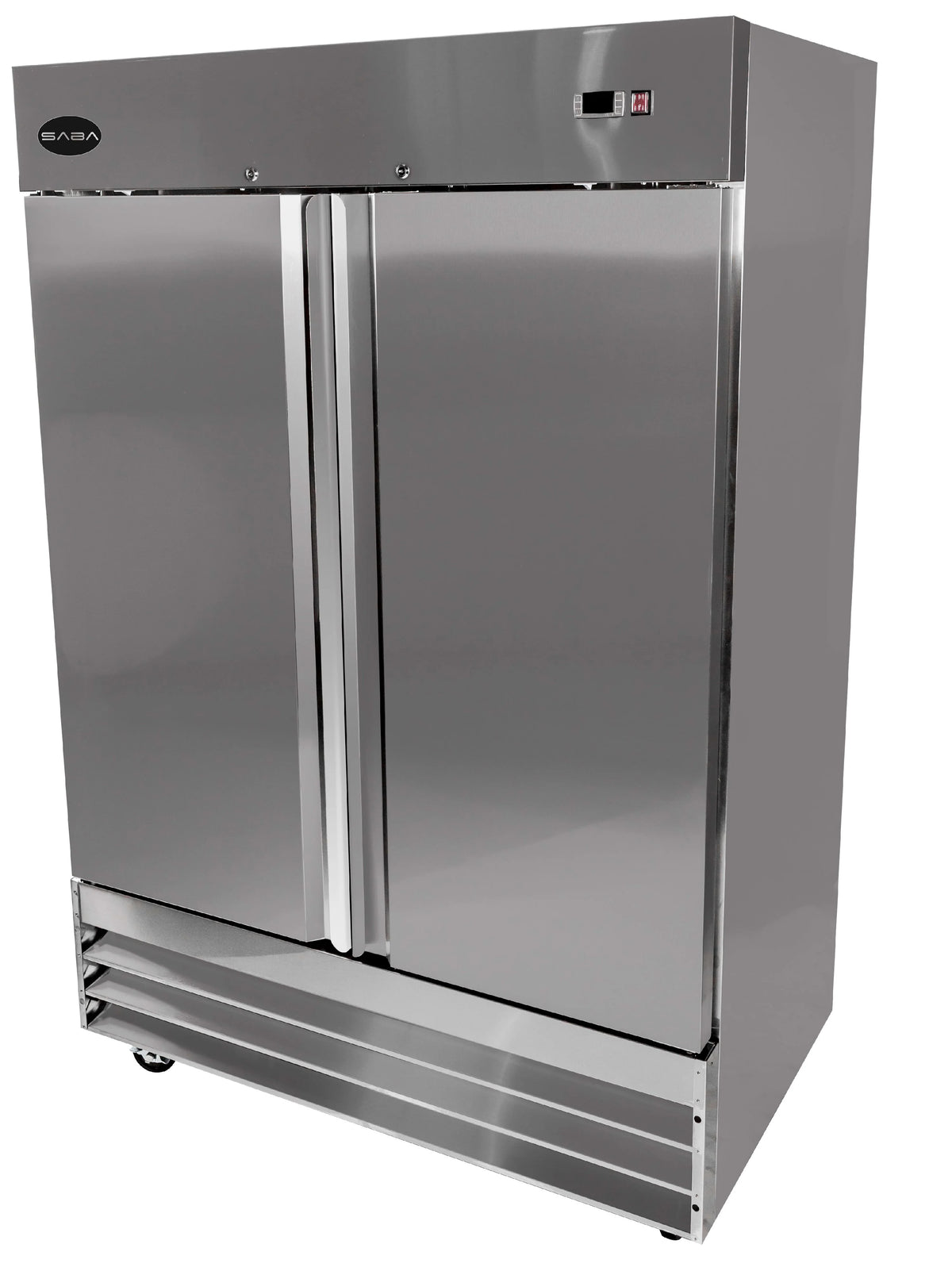 Heavy Duty Commercial 47 cu ft Solid Stainless Steel Reach-In Freezer (2 Door)